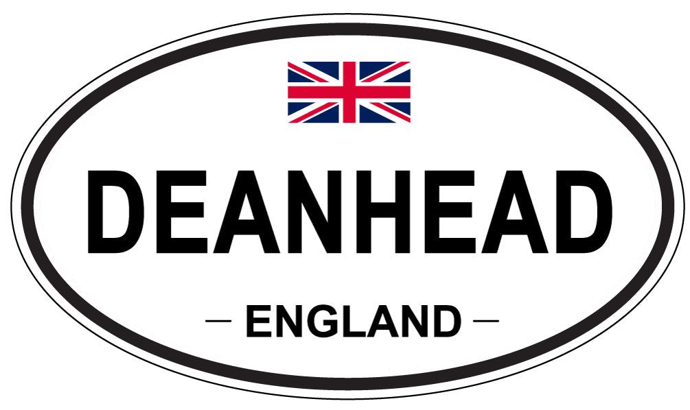 DEANHEAD, ENGLAND - Oval Sticker