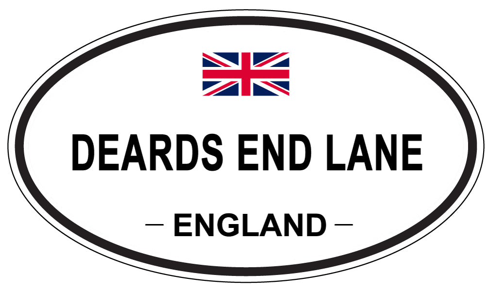 DEARDS END LANE, ENGLAND - Oval Sticker