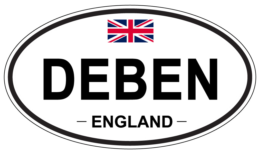 DEBEN, ENGLAND - Oval Sticker