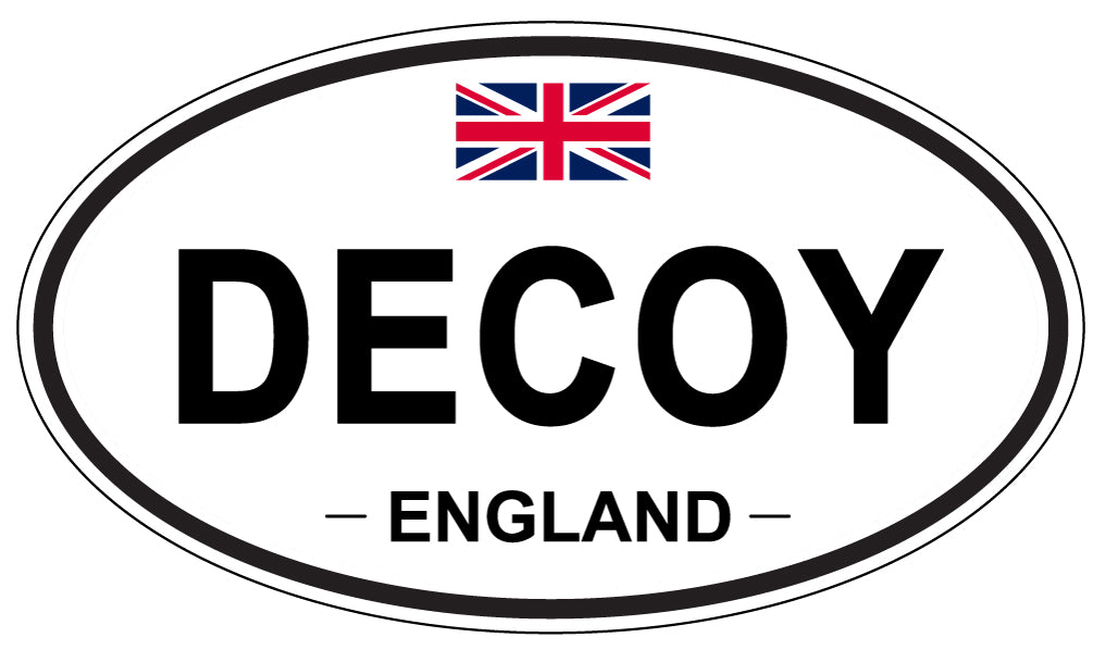 DECOY, ENGLAND - Oval Sticker