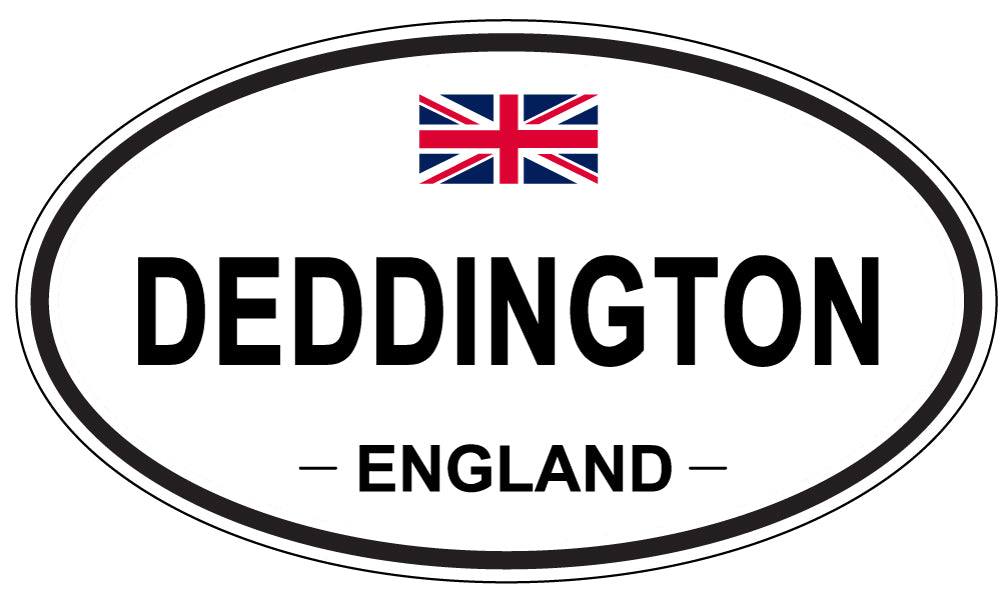 DEDDINGTON, ENGLAND - Oval Sticker
