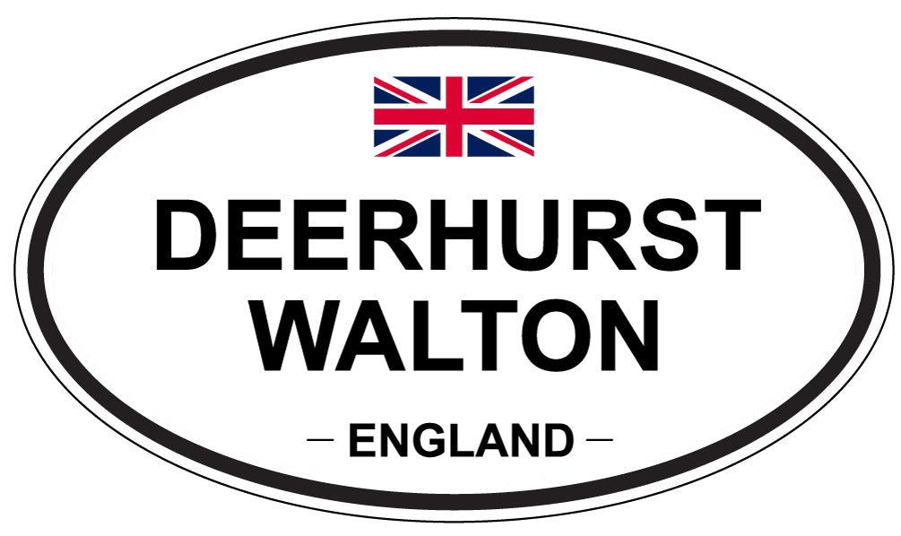 DEERHURST WALTON, ENGLAND - Oval Sticker