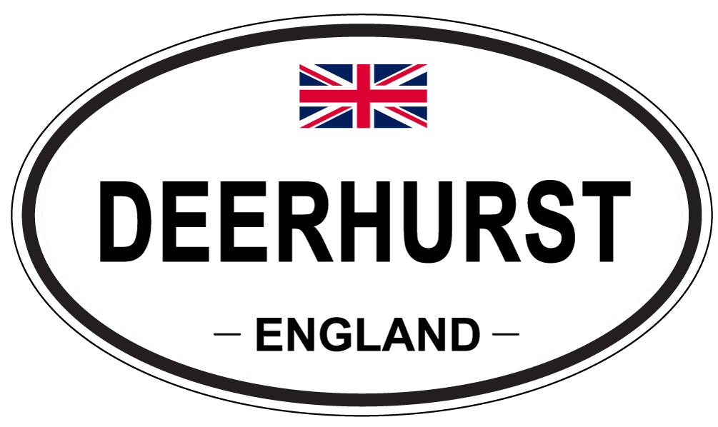 DEERHURST, ENGLAND - Oval Sticker