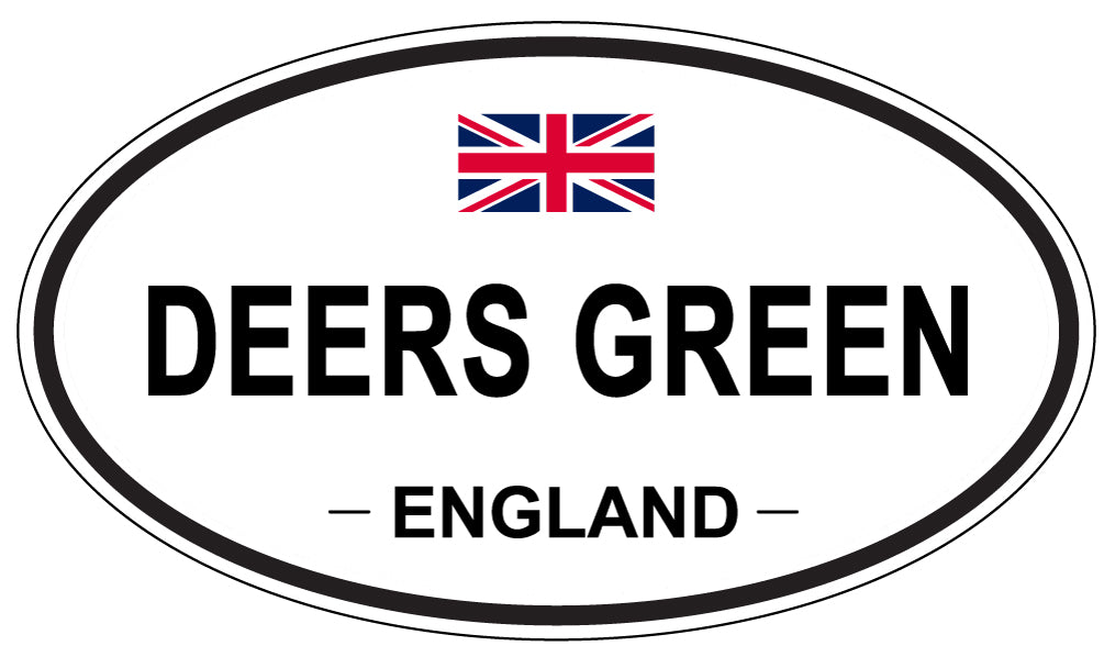 DEERS GREEN, ENGLAND - Oval Sticker
