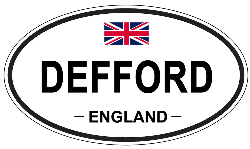 DEFFORD, ENGLAND - Oval Sticker