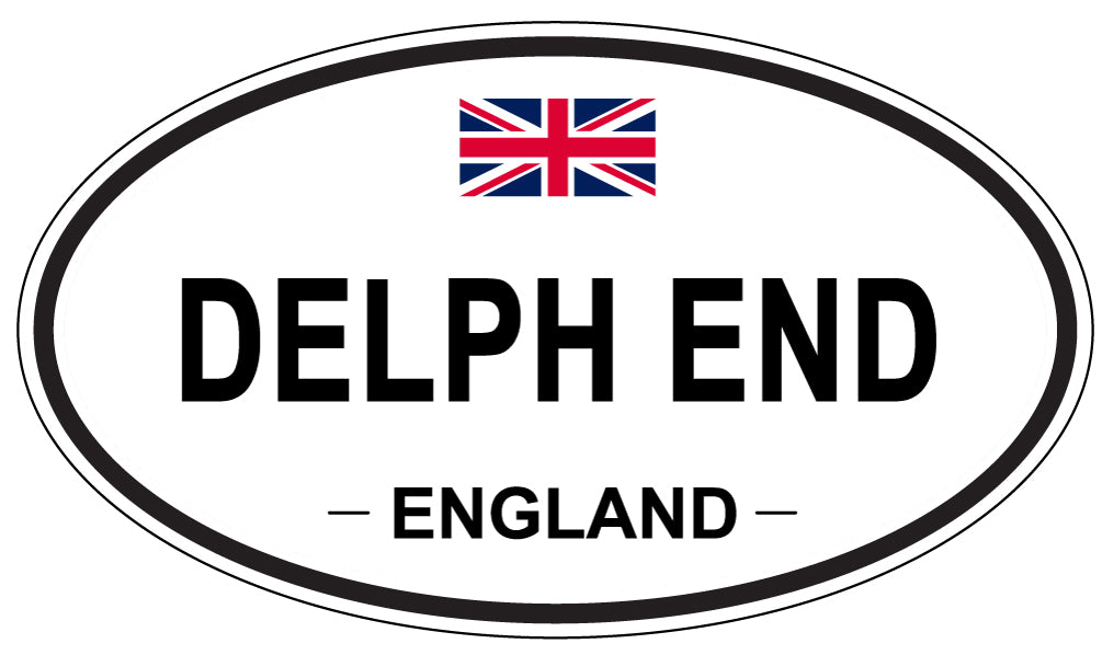 DELPH END, ENGLAND - Oval Sticker