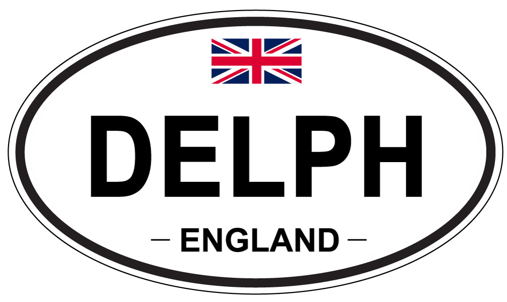 DELPH, ENGLAND - Oval Sticker