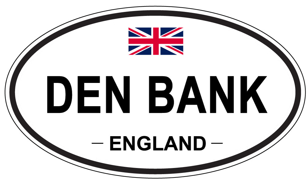 DEN BANK, ENGLAND - Oval Sticker