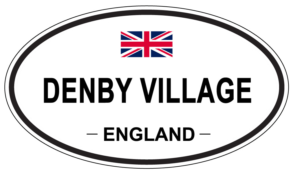 DENBY VILLAGE, England - Oval Magnet