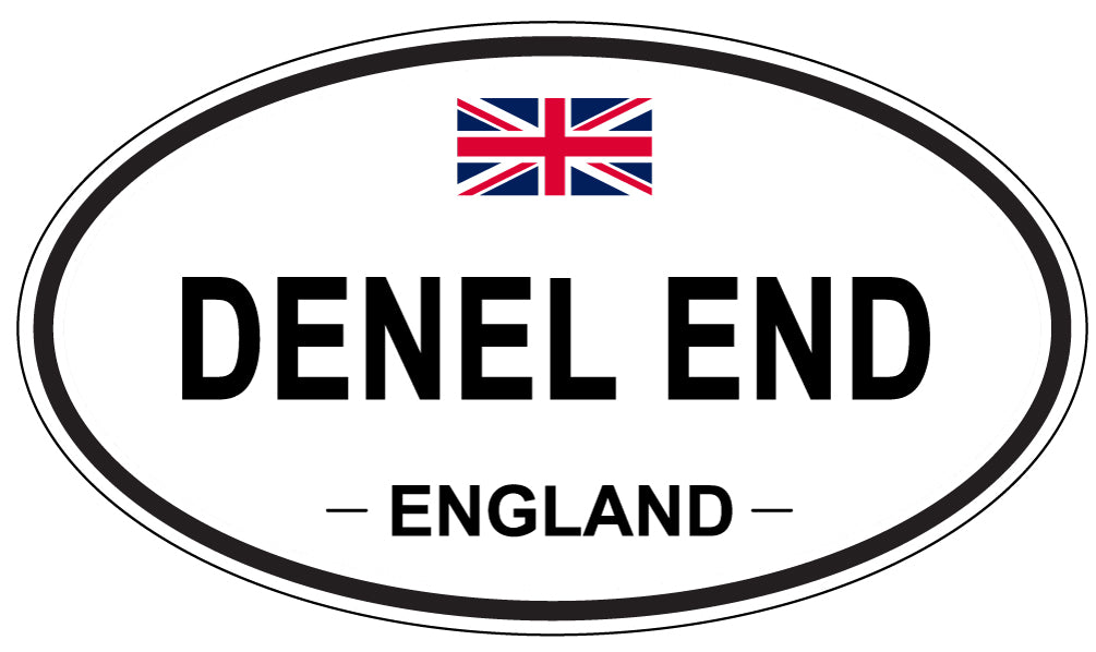 DENEL END, ENGLAND - Oval Sticker