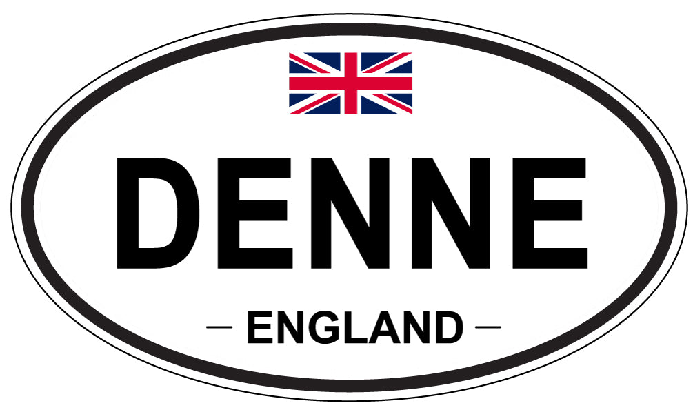 DENNE, ENGLAND - Oval Sticker