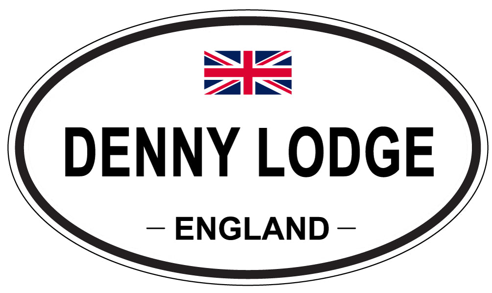 DENNY LODGE, ENGLAND - Oval Sticker