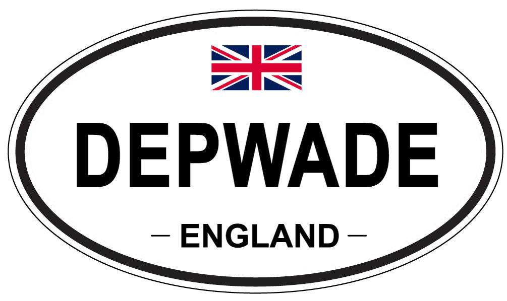 DEPWADE, ENGLAND - Oval Sticker