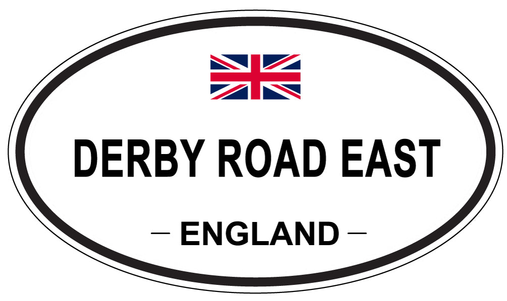 DERBY ROAD EAST, England - Oval Magnet
