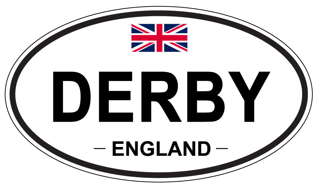 DERBY, ENGLAND - Oval Sticker