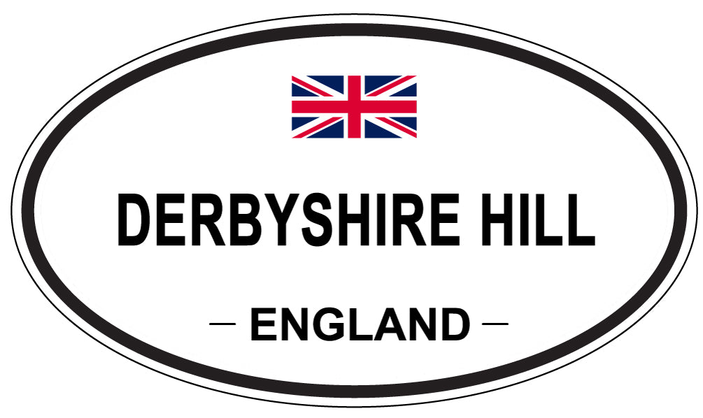 DERBYSHIRE HILL, England - Oval Magnet