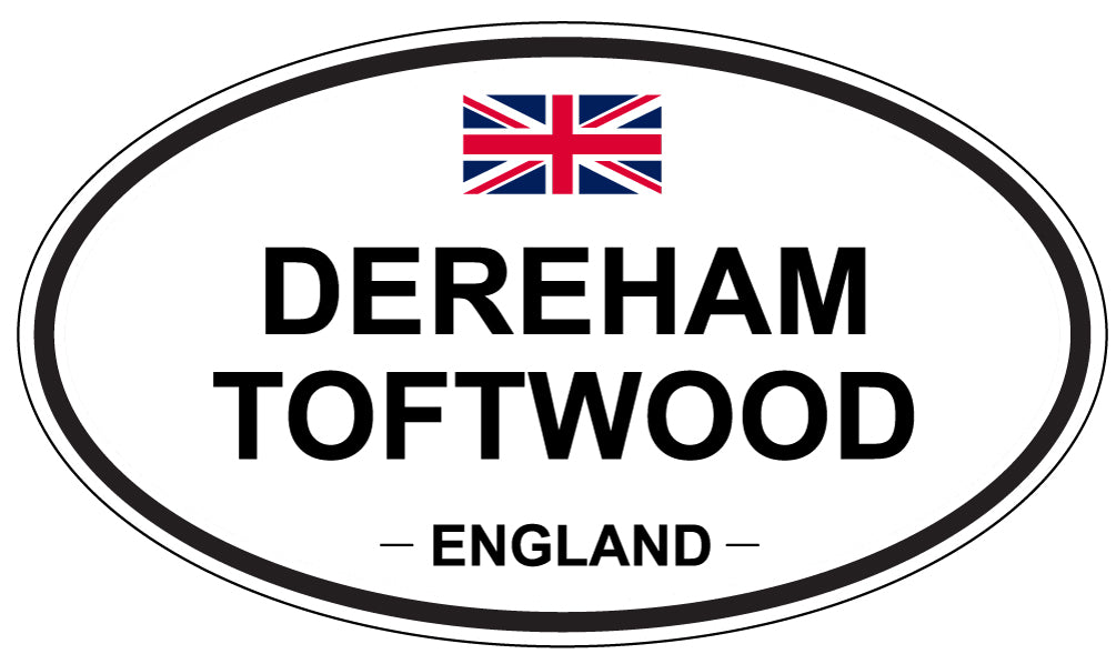 DEREHAM TOFTWOOD, ENGLAND - Oval Sticker