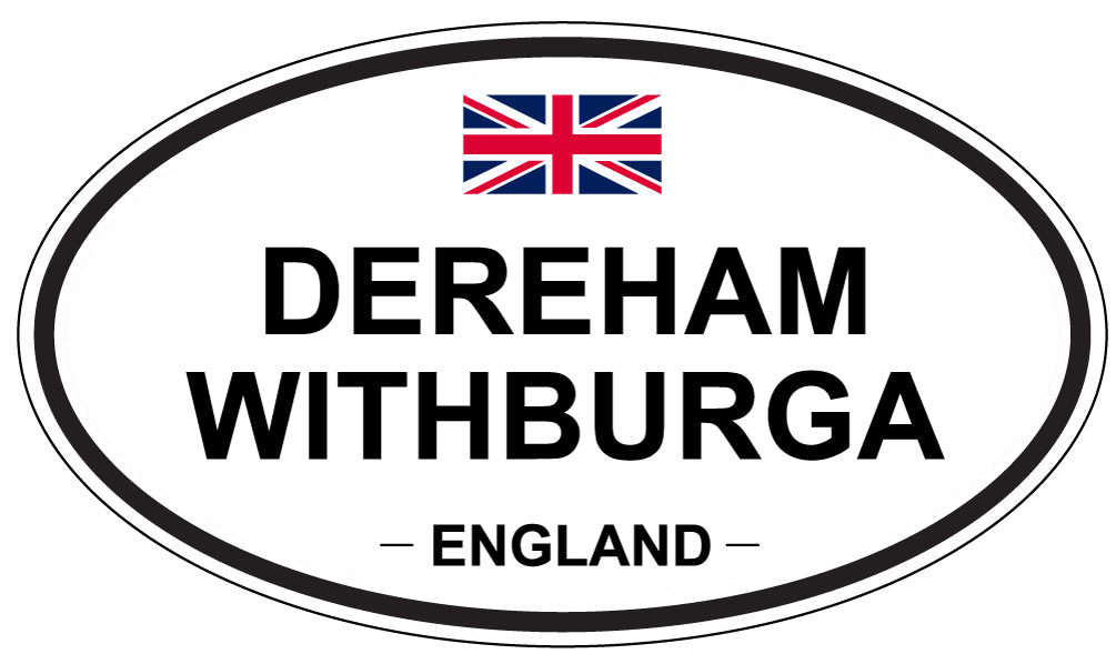 DEREHAM WITHBURGA, ENGLAND - Oval Sticker