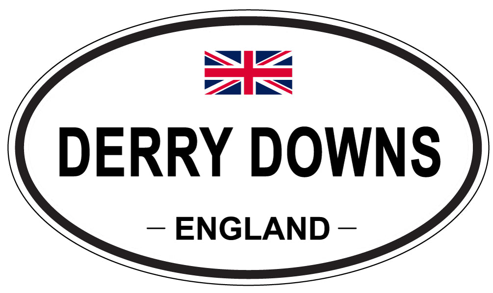 DERRY DOWNS, ENGLAND - Oval Sticker