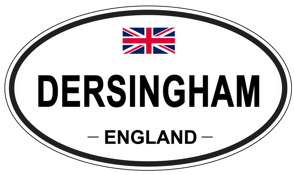 DERSINGHAM, ENGLAND - Oval Sticker