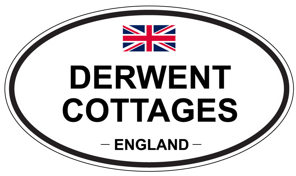 DERWENT COTTAGES, ENGLAND - Oval Sticker