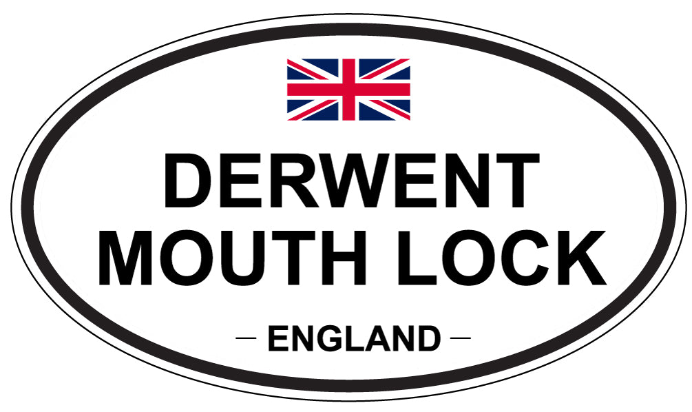 DERWENT MOUTH LOCK, ENGLAND - Oval Sticker