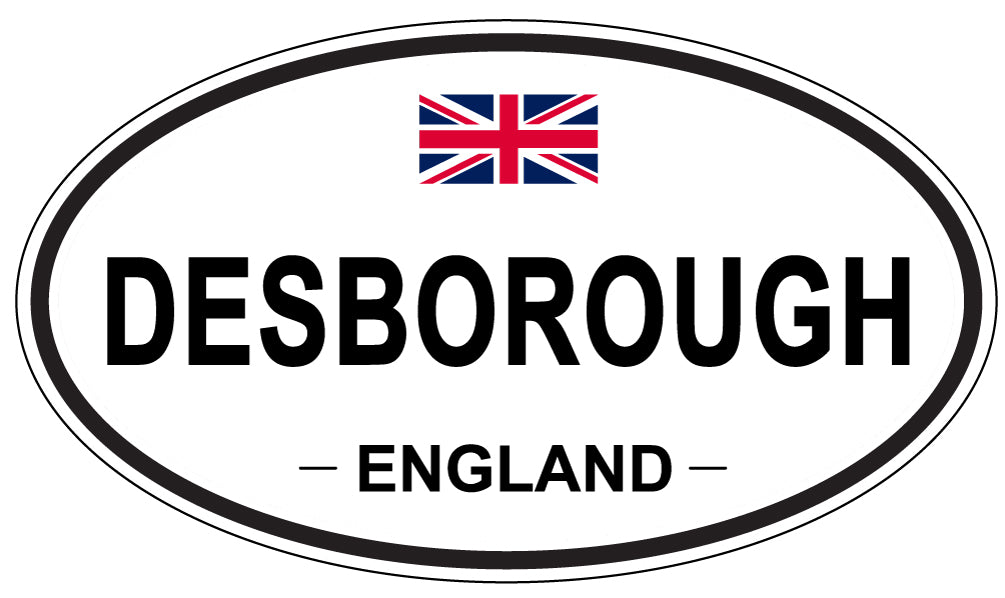DESBOROUGH, ENGLAND - Oval Sticker