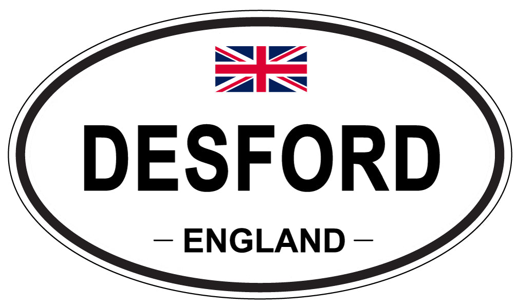 DESFORD, ENGLAND - Oval Sticker