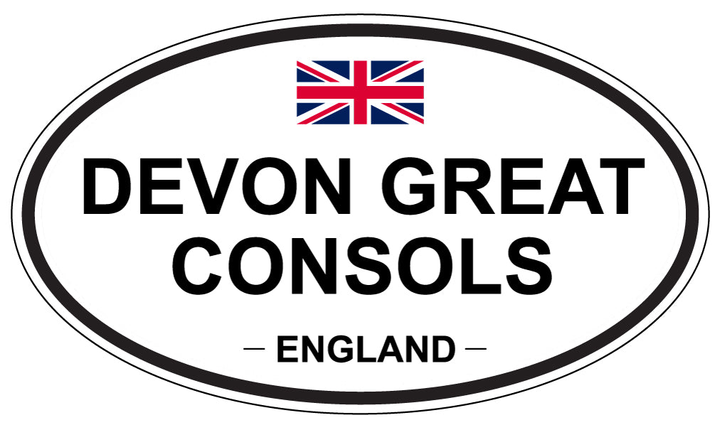DEVON GREAT CONSOLS, ENGLAND - Oval Sticker