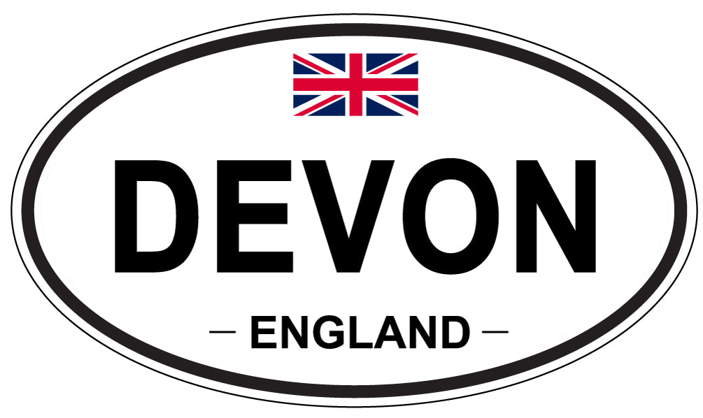 DEVON, ENGLAND - Oval Sticker