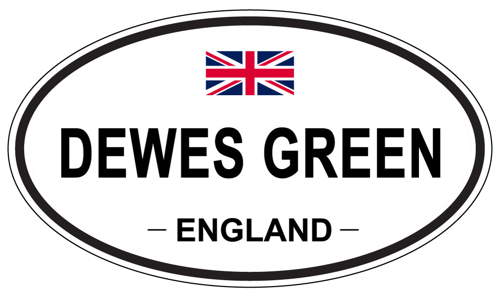 DEWES GREEN, ENGLAND - Oval Sticker