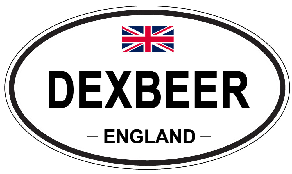 DEXBEER, ENGLAND - Oval Sticker