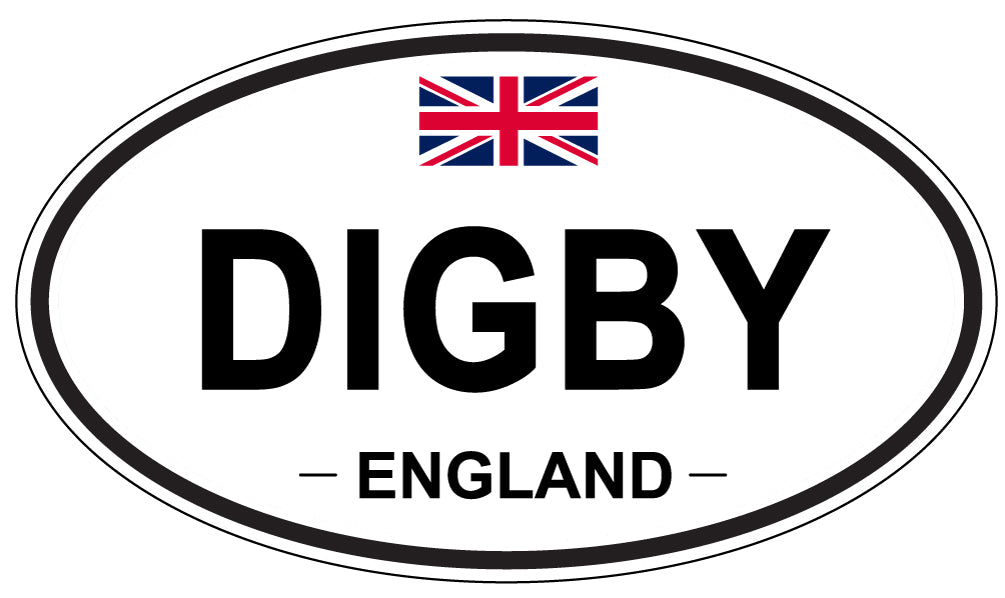 DIGBY, ENGLAND - Oval Sticker