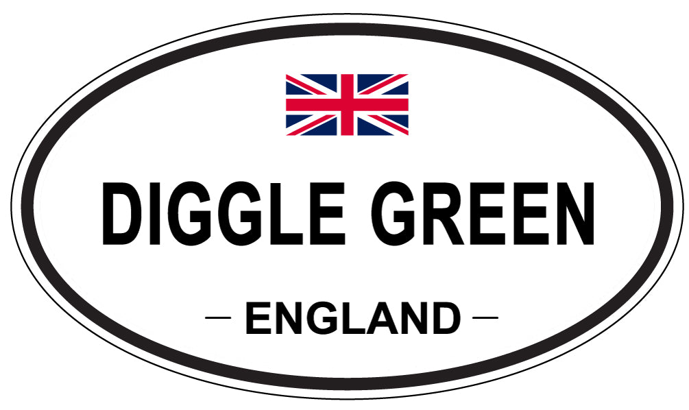 DIGGLE GREEN, ENGLAND - Oval Sticker