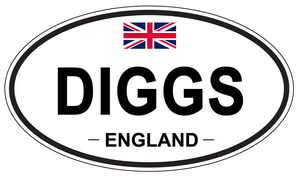 DIGGS, England - Oval Magnet