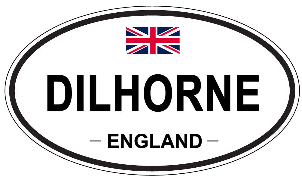 DILHORNE, ENGLAND - Oval Sticker