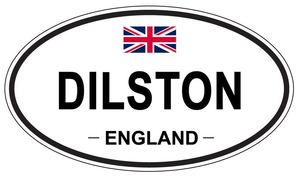 DILSTON, ENGLAND - Oval Sticker