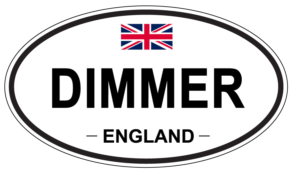 DIMMER, ENGLAND - Oval Sticker