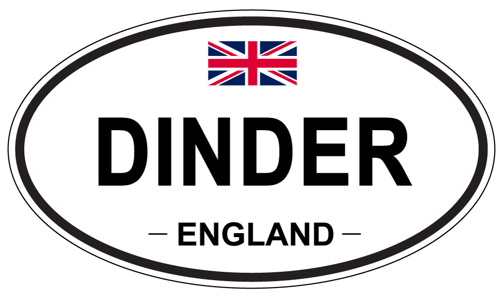 DINDER, England - Oval Magnet