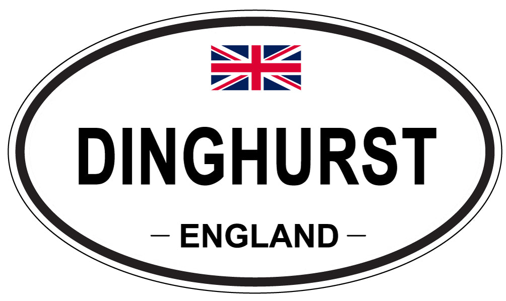 DINGHURST, ENGLAND - Oval Sticker