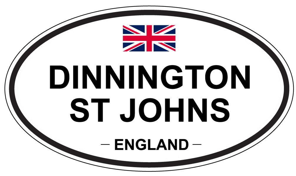 DINNINGTON ST JOHNS, ENGLAND - Oval Sticker