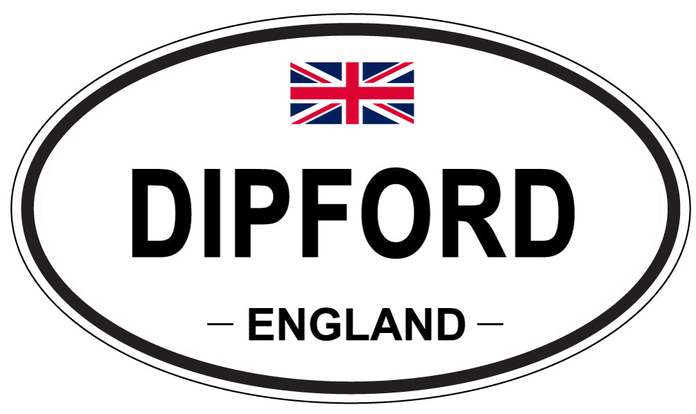 DIPFORD, ENGLAND - Oval Sticker
