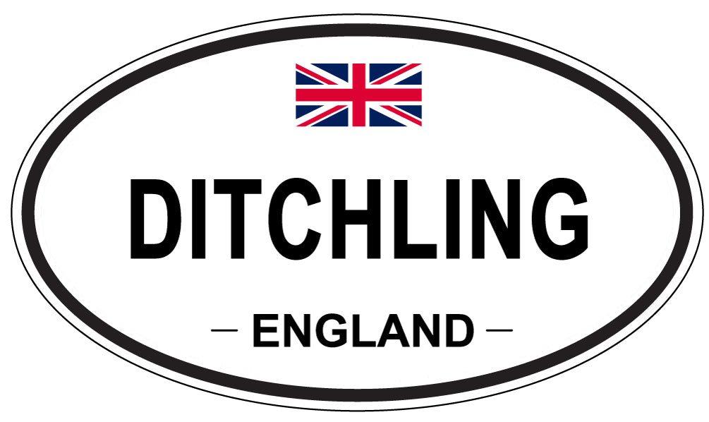 DITCHLING, ENGLAND - Oval Sticker