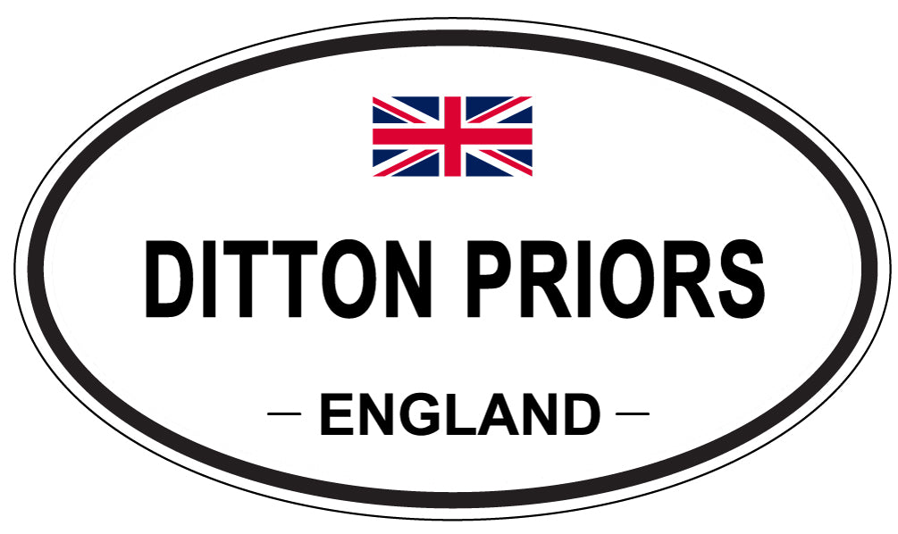 DITTON PRIORS, ENGLAND - Oval Sticker