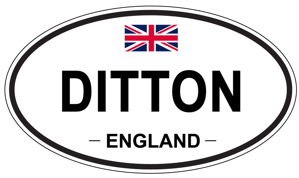 DITTON, ENGLAND - Oval Sticker