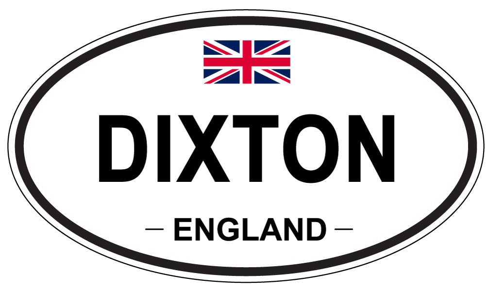 DIXTON, ENGLAND - Oval Sticker