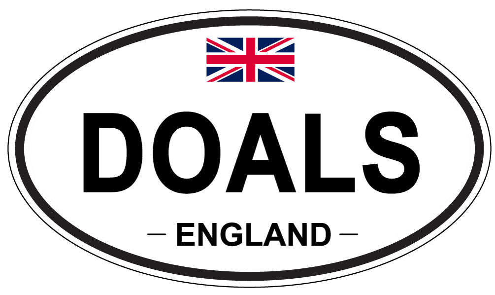 DOALS, England - Oval Magnet