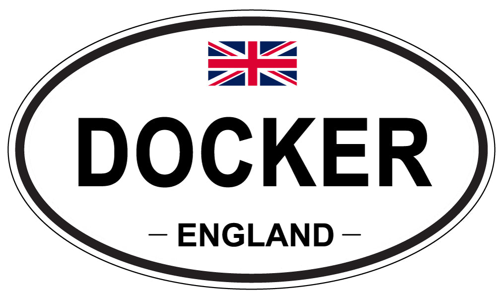 DOCKER, ENGLAND - Oval Sticker