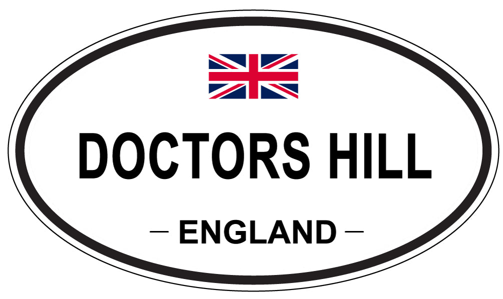 DOCTORS HILL, ENGLAND - Oval Sticker