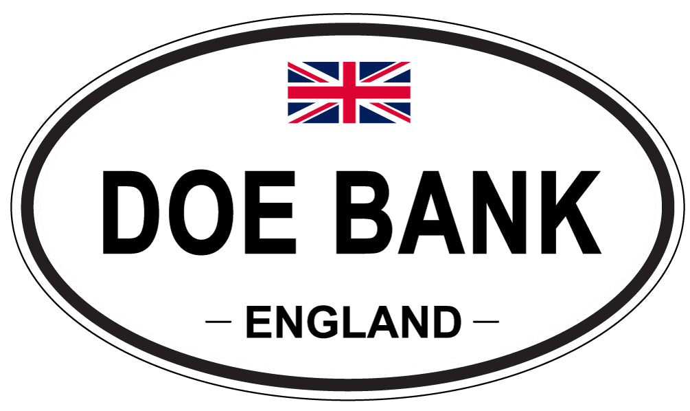 DOE BANK, England - Oval Magnet